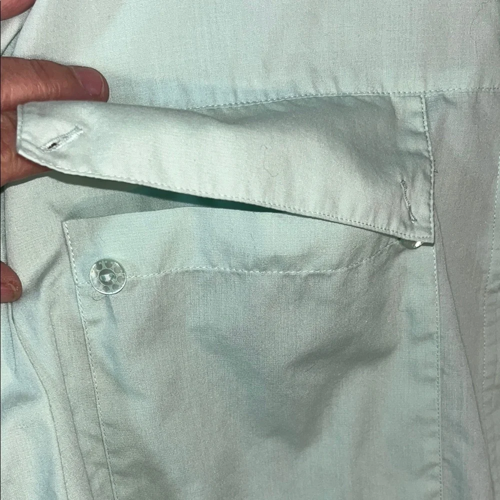 TravelSmith Aqua Women's Button Down Shirt XL - Picture 5 of 8